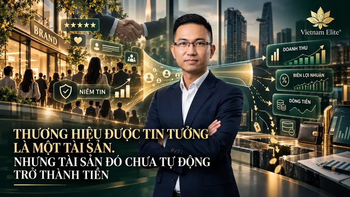 Mạc Nhất Vinh minh họa cách niềm tin thương hiệu chuyển thành doanh thu, biên lợi nhuận và dòng tiền